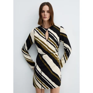 Kemer Çizgili Elbise