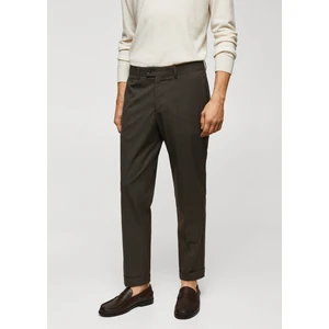 Man Mikro-Köpek Ayağı Yün Karışımı Slim Fit Pantolon