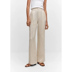 Düz Keten Karışımlı Pantolon