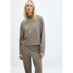 Kapüşonlu Balıkçı Yaka Sweatshirt