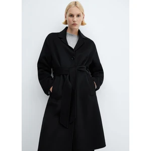 El Yapımı Kemerli Yün Palto