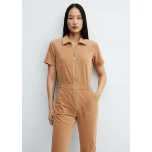 Fermuarlı Kadife Tulum