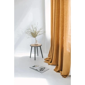 Rustik Yıkanmış Keten Perde, Yıkanmış Keten Fon Perde, Tek Kanat