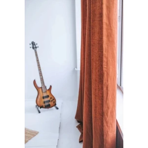 Rustik Yıkanmış Keten Perde, Yıkanmış Keten Fon Perde, Tek Kanat