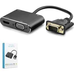 Çevirici VGA To HDMI + VGA Video Hadron HDX-7821
