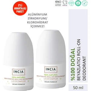%100 Doğal Roll On Deodorant Lekesiz 50 ml X2 Adet