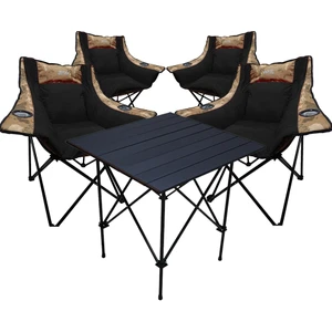 Gray Wolf Dörtlü Kamp Seti (4 Comfort Sandalye + 1 Alüminyum Masa)