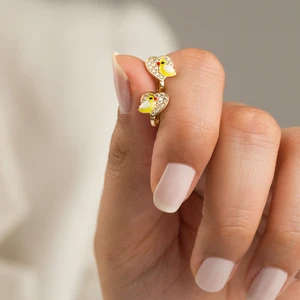 ÇGK KUYUMCULUK Kalpli Civciv Altın Çocuk Küpesi CGKKP0057