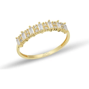 ÇGK KUYUMCULUK Baget Taşlı Altın Yüzük YZKKCGK022