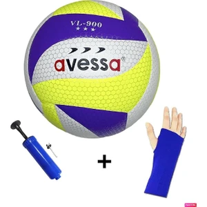 VL-900-100 Yumuşak Yapıştırma Voleybol Topu Pompa ve Kolluk Set