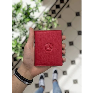 Visso Leather 1904 Mercedes Logolu  Deri Araç Ruhsat Kılıfı Isme Özel Çanta Erkek Kadın Modeli