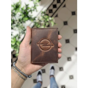 Visso Leather 1904 Opel  Logolu  Deri Araç Ruhsat Kılıfı Isme Özel Çanta Erkek Kadın Modeli