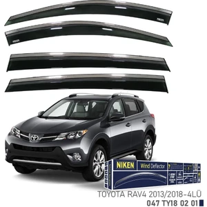 Toyota Rav4 2013-2018 Kromlu Cam Rüzgarlığı 4 Lü