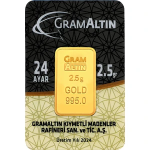 Tuğrul Kuyumculuk 2,5 Gram Külçe Gram Altın Iar 24 Ayar