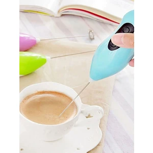 Pilli Mini Mixer Kahve Süt Köpürtücü Karıştırıcı Cappuccino Mixer