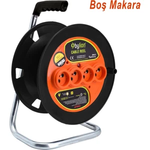 Boş Makara Sarım Makarası Kapaksız 4 Prizli Seyyar Kablo Makarası