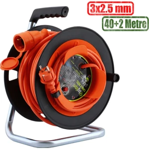 Makaralı Seyyar Kablo Uzatma Kablosu 3x2.5 mm Ttr Kablo 40+2 Metre