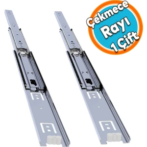 Bilyalı Dolap Çekmece Rayı Metal En 3.6 cm Uzunluk 45 cm (1 Çift)