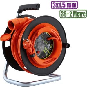 Makaralı Seyyar Kablo Uzatma Kablosu 3x1.5 mm Ttr Kablo 35+2 Metre