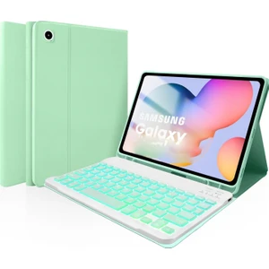 Samsung Galaxy Tab A8 Rgb LED Işıklı Türkçe Karakterli Bluetooth Özellikli Kalemlikli Klavyeli Kılıf Sm - X200 - 205