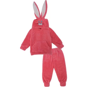 Unisex Welsoft Tavşan Peluş Erkek Kız Çocuk Alt Üst 2'li Takım