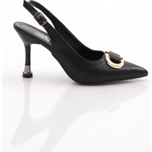 Dgn 507 Kadin Metal Aksesuarli Topuklu Ayakkabi