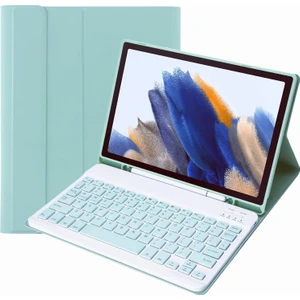 Samsung Galaxy Tab A9 Rgb LED Işıklı Türkçe Karakterli Bluetooth Özellikli Kalemlikli Klavyeli Kılıf Sm - X110 -15