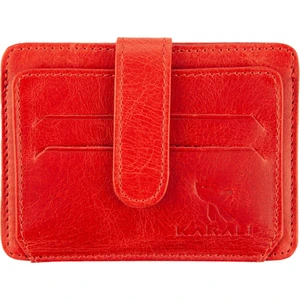 Karalı Deri  Deri Kartlık Kırmızı K561-08