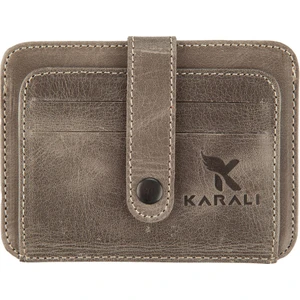 Karalı Deri  Deri Kartlık Gri K561-09