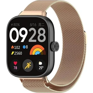 Xiaomi Redmi Watch 4 Uyumlu Metal Hasır Örgü Paslanmaz Kordon