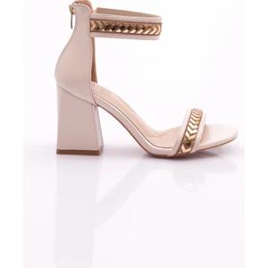 Dgn 708 Kadin Bilekten Bağlamali Topuklu Ayakkabi