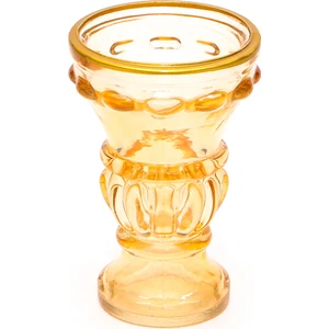 Kristal Gold Detaylı Amber Şamdan Mumluk