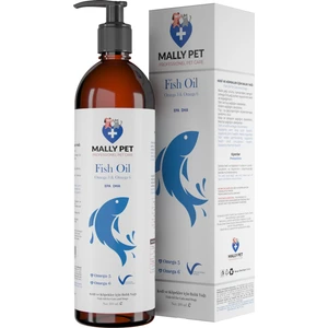 Mally Pet Professionel Pet Care Kedi ve Köpekler Için Omega 3 ve Omega 6 Takviyeli Balık Yağı 200 ml
