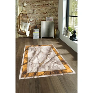 Napoli Home Dijital Baskılı Kaymaz Taban Yıkanabilir Mermer Yolluk Mutfak Salon Halısı, N-Mermer-03-Kahve,