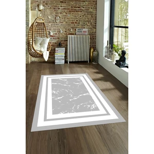 Napoli Home Dijital Baskılı Kaymaz Taban Yıkanabilir Mermer Yolluk Mutfak Salon Halısı, N-Mermer-06-Gri,