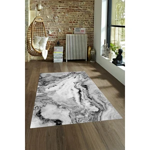 Napoli Home Dijital Baskılı Kaymaz Taban Yıkanabilir Mermer Yolluk Mutfak Salon Halısı, N-Mermer-26-Siyah,