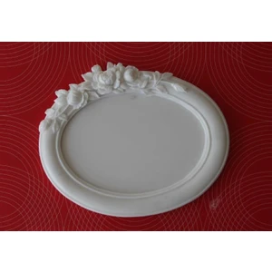 Silikon Güllü Oval Yan Çerçeve Sabun ve Kokulu Taş Kalıbı