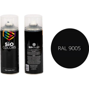 Sio Colors (Metal-Ahşap-Plastik) Premium Akrilik-Endüstriyel RAL-9005 Siyah Sprey Boya 400 ml