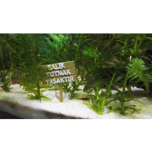 Balık Tutmak Yasaktır Akvaryum Dekoru Kahverengi-Beyaz 2373296 Yeni Tasarım