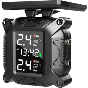 Motosiklet Tpms Güneş Enerjisi Lastik Basıncı Monitörü Gerçek Zamanlı Lastik Basıncı Izleme Sistemi Sıcaklık Sensörü (Yurt Dışından)