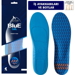 Blue Gel BG184 | Yumuşak Memory Foam, Darbe Emici, Ortopedik, İş Ayakkabıları ve Botlar için İç Tabanlık