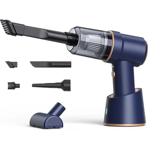 80000PA 2 In 1 Araba ve Ev Elektrikli Süpürge Kablosuz Şarj Sıkıştırılmış Duster El Yüksek Üfleyici Duster (Yurt Dışından)