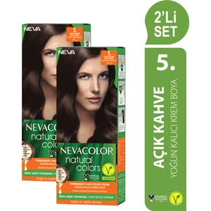 Nc Natural Colors 2'Li Set  5. Açık Kahve Kalıcı Krem Saç Boyası Seti
