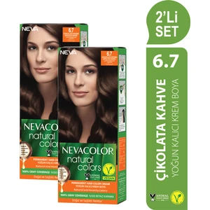 Nc Natural Colors 2'Li Set  6.7 Çikolata Kahve Kalıcı Krem Saç Boyası Seti