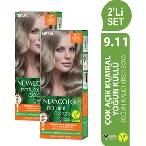 Nc Natural Colors 2'Li Set  9.11 Çok Açık Kumral Yoğun Küllü Kalıcı Krem Saç Boyası Seti
