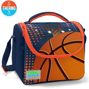Coral High Turuncu Lacivert Basketbol Desenli Thermo Beslenme Çantası 11766
