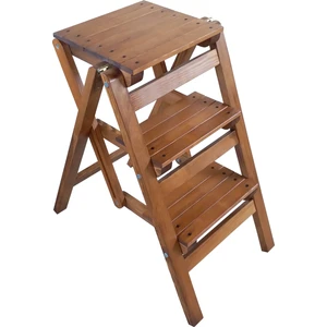 Abaş Ahşap Ahşap Merdiven Tabure Katlanır