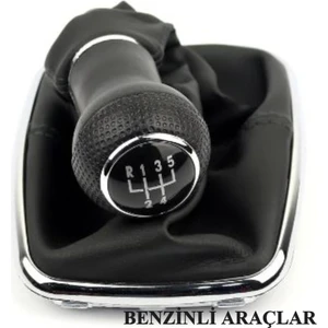 Golf 4 1998-2004 Model Arası Uyumlu (Benzinli Araçlar) Vites Topuzu Körüğü Komple Kromlu