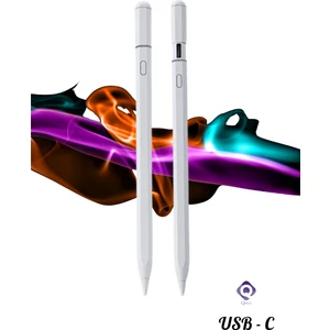 iPad 9. Nesil Uyumlu Pencil Usb-C Avuç Içi Red Eğim Özellikli Bluetooth Bağlantılı Stylus Kalem