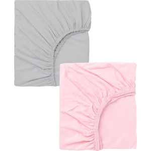 2 Adet 50 x 90 x 10 cm Anne Yanı Lastikli Penye Kumaş Bebek Çarşafı
